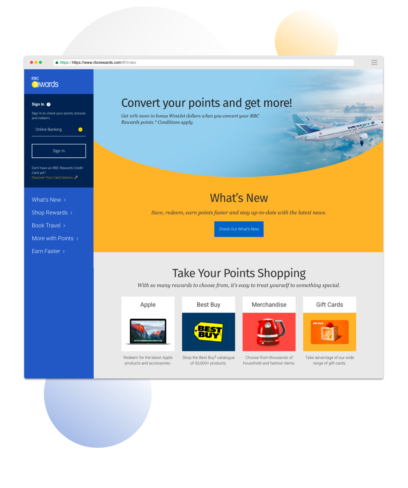 web mockup screen